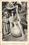 VINTAGE POSTCARD negro Black Man Missions of PP of the Saint Spirit tasting