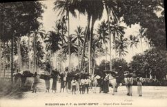 VINTAGE POSTCARD negro Black Man Missions of PP of the Saint Departure Spirit of a caravan