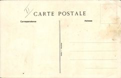 VINTAGE POSTCARD Bank Savings bank and Preovyance Paris Avenue Gambetta Paris 20th Street Cock Heron