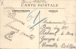 VINTAGE POSTCARD Bank Saint Menehould Town hall and Savings bank