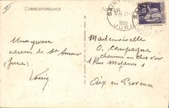 VINTAGE POSTCARD Bank Savings bank and the entry of the Holy City Love