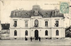 VINTAGE POSTCARD Bank Savings bank Sens