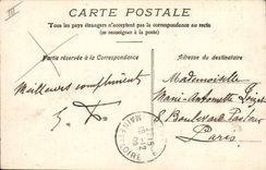 VINTAGE POSTCARD Bank Savings bank Saumur