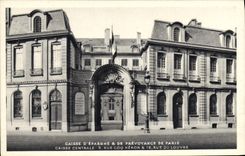 VINTAGE POSTCARD Bank Savings bank and Precaution Paris Street Cock Heron and Rue of the Louvre