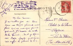 CPA Folklore Auvergne La bourree
