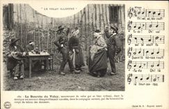 CPA Folklore Auvergne La bourree Le Velay