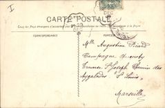 VINTAGE POSTCARD Drawing with the hand Flowers Year 1906