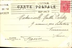 VINTAGE POSTCARD Drawing with the hand Rose Flowers