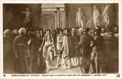 VINTAGE POSTCARD Histoire Napoleon 1st Museum of Versailles Napoleon receives the deputies of the army