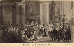 VINTAGE POSTCARD Napoleon History 1st David the sacring