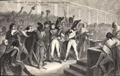 VINTAGE POSTCARD History Napoleon 1st 18 Brumaire