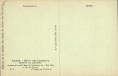 VINTAGE POSTCARD Napoleon History 1st Hotel of the Invalids Museum of the army Observation of died of Napoleon