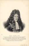VINTAGE POSTCARD Large Dolphin Wire of Louis XIV and Marie Therese of Austria