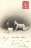 CPA Chat chats Chaton Enfant