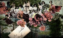 VINTAGE POSTCARD Fantasy Child Baby Flowers