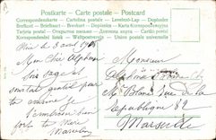 CPA Fantaisie Enfant Bebe Ane Mule