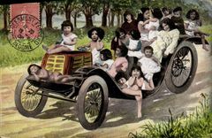 CPA Fantaisie Enfant Bebe Automobile