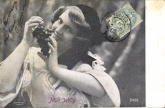 VINTAGE POSTCARD Fantasy Woman Miss Willy