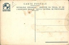 VINTAGE POSTCARD Insurance Instituto Nacional de Prevision Structure internal