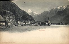 VINTAGE POSTCARD Insurance Swiss Fluelen Company Winterthur