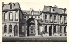 VINTAGE POSTCARD Insurance Savings bank and Precaution of Paris Street Cock Heron Street of the Louvre
