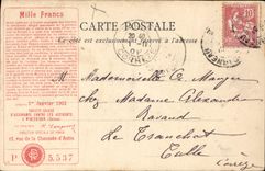 Seguro oratorio de Plougasnou de la POSTAL de la VENDIMIA del ND de Swiss Lorette Company Winterthur