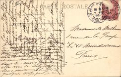 VINTAGE POSTCARD Bank Savings bank Saint Jean d' Angely