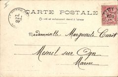 VINTAGE POSTCARD Bank Savings bank Sainte Menehould