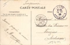 CPA Banque Caisse d'Epargne et nouveau temple Sedan