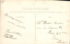 VINTAGE POSTCARD Bank Savings bank Street of Holy Arcole Etienne