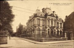 CPA Banque Caisse d'Epargne et la rue Richard Chambovet St Chamond