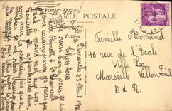 VINTAGE POSTCARD Bank Savings bank and the street Richard Chambovet St Chamond