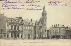 VINTAGE POSTCARD Bank Savings bank and Sedan Temple