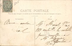 VINTAGE POSTCARD Bank Savings bank Galmier Saint