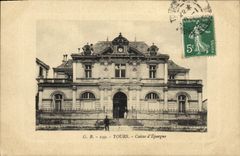 VINTAGE POSTCARD Bank Savings bank Tours