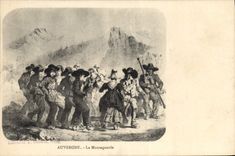 CPA Folklore Auvergne La Montagnarde Bourree