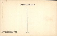 VINTAGE POSTCARD Fantasy Illustrator Costume Second Empire 1851