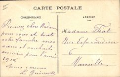 VINTAGE POSTCARD Dessin with the hand Fleurs Bonen celebrates