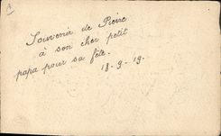 VINTAGE POSTCARD Dessin with the Enfant hand the alarm clock of small hairy Drives out Hunter