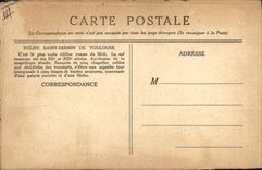 VINTAGE POSTCARD Fantasy Illustrator Church Sernin Saint of Toulouse