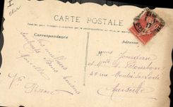 VINTAGE POSTCARD Drawing with the hand Birds