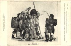 CPA Histoire Napoleon 1er L'Empereur passant en revue les ouvriers des faubourgs anciens Federes