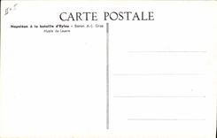 VINTAGE POSTCARD Napoleon History 1st with the battle of Eylau Stick Large Museum of the Louvre