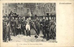 CPA Histoire Napoleon 1er Les adieux de Fontainebleau 1814