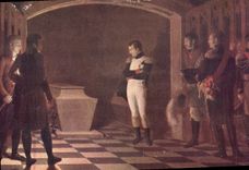 VINTAGE POSTCARD Histoire Napoleon 1st Museum of Versailles Ponce Camus Napoleon visits el tomb of the Large Frederic has Potsdam 1806