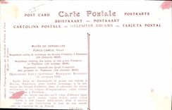 VINTAGE POSTCARD Histoire Napoleon 1st Museum of Versailles Ponce Camus Napoleon visits el tomb of the Large Frederic has Potsdam 1806