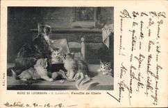 CPA Chat chats Chaton Musee du Luxembourg Lambert Famille de chats 