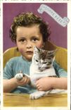CPA Chat chats Chaton Enfant