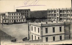 VINTAGE POSTCARD Militaria Bizerte the barracks of the zouaves