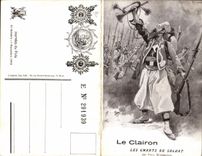CPA Militaria Le clairon Les chants du soldat Paule Deroulede